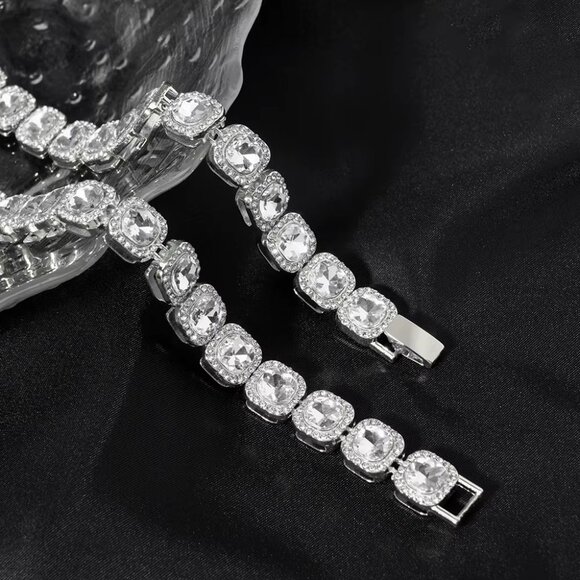 ⭐ Large 22" Long Iced Out Diamond 46 Ctw. Chain 13mm Wide 18k White Gold ⭐ - Picture 2 of 4